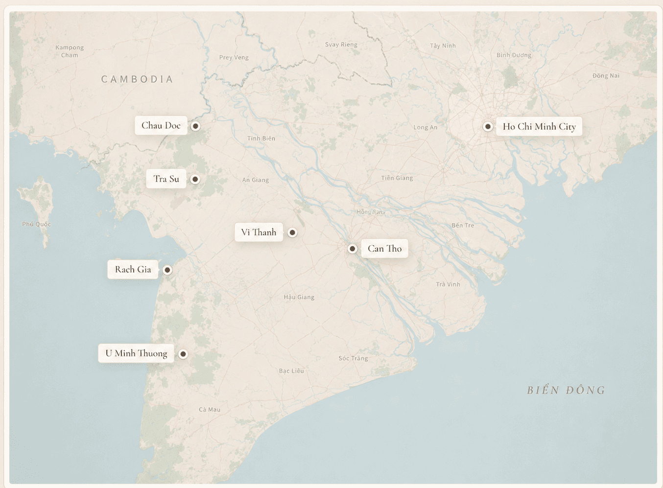 Rivers & Kingdoms route map