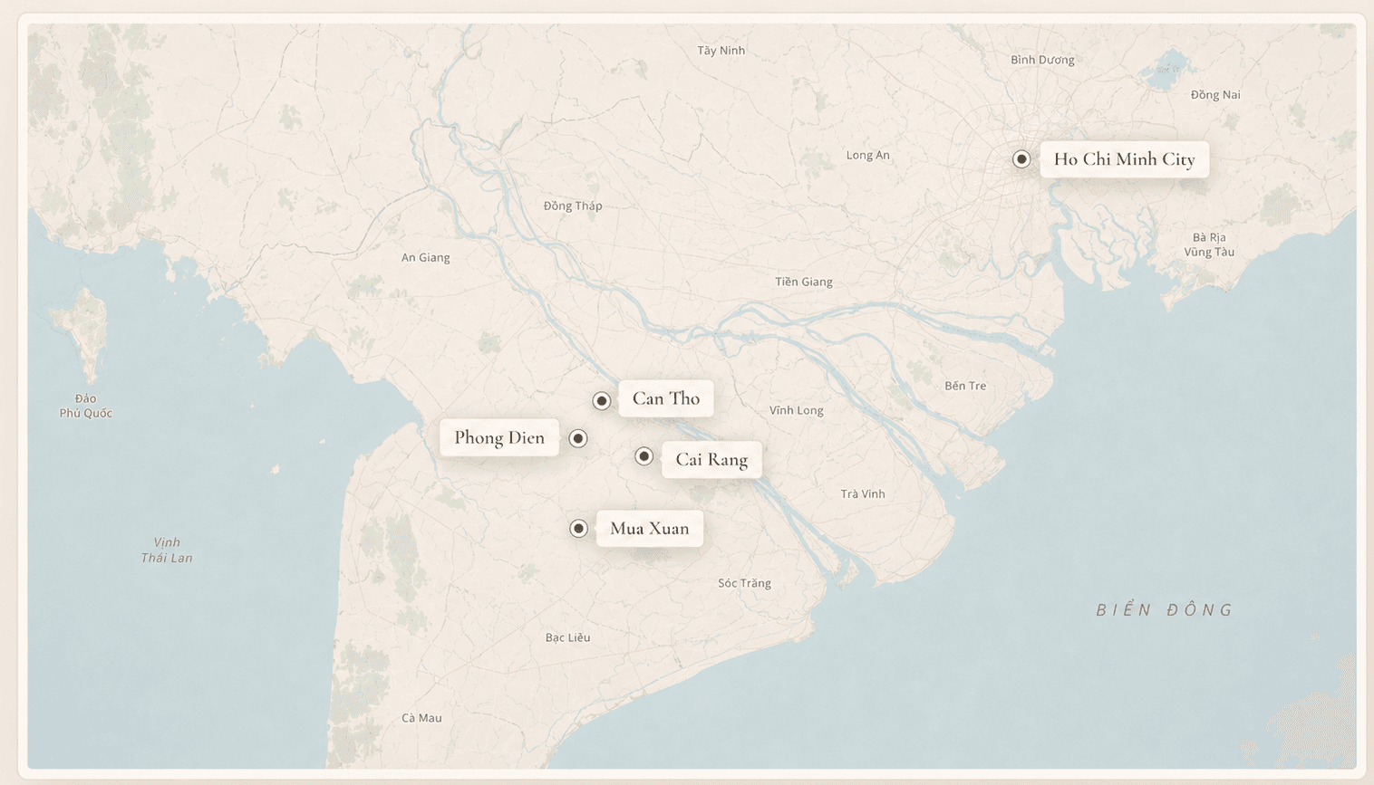 The Mekong Beyond the Market route map